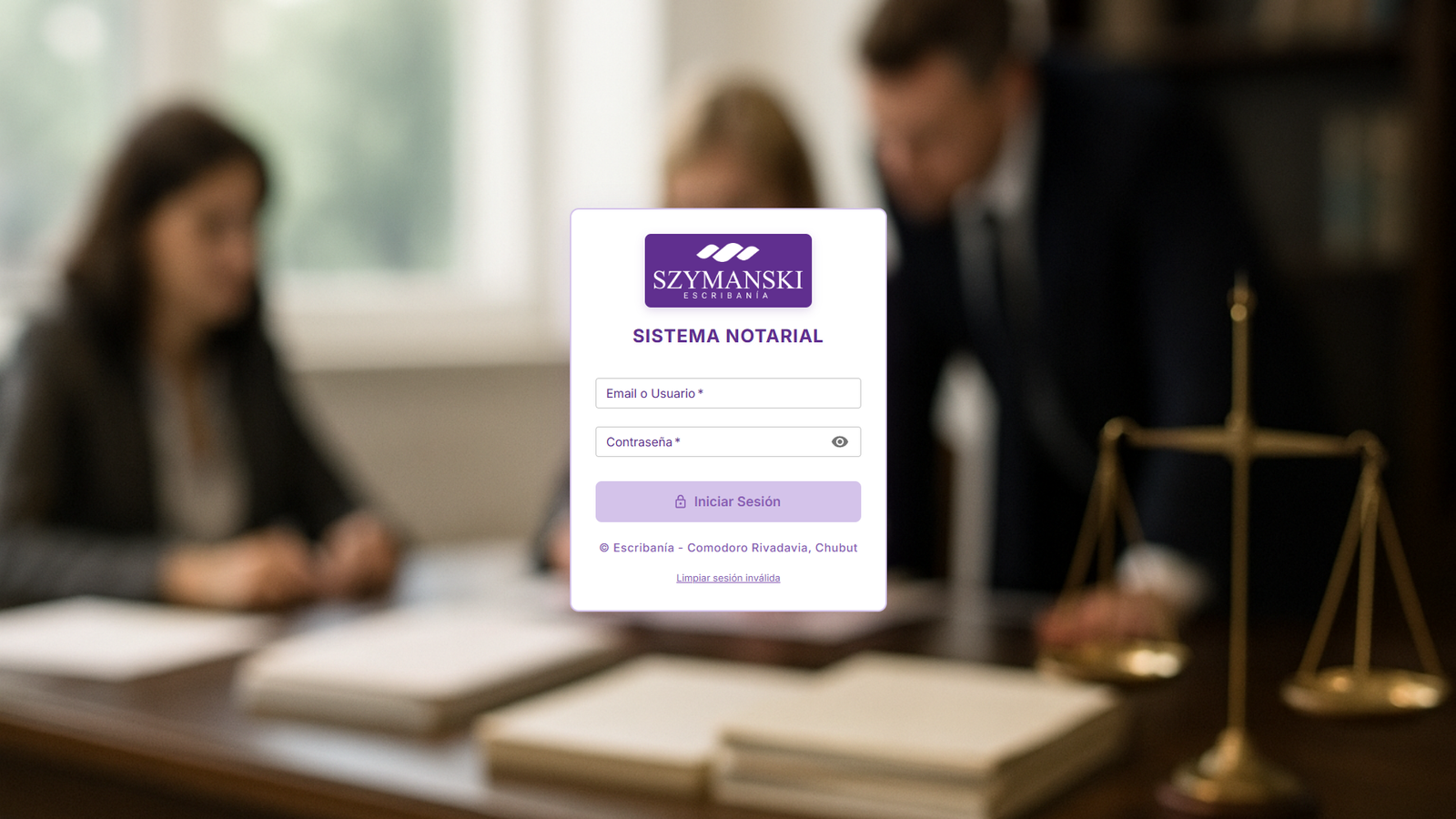 Dashboard del Sistema Notarial